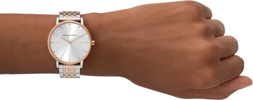 Miniatura 4 de Armani Exchange AX - Reloj de tres manecillas para mujer con correa de acero inoxidable o cuero