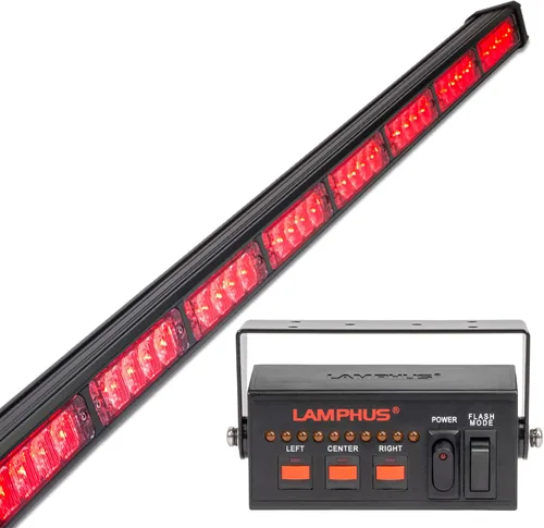 Miniatura 39 de LAMPHUS SolarBlast SBLS104 barra de luces LED de alerta de emergencia e indicación de tránsito, 47 pulgadas, 40 W - ÁMBAR AZUL, ámbar / blanco
