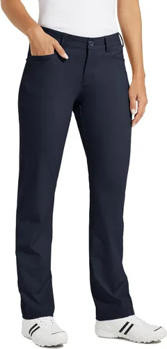 Miniatura 2 de Willit Pantalones de golf para mujer, elásticos, de secado rápido, ligeros, casuales, con bolsillos, resistentes al agua