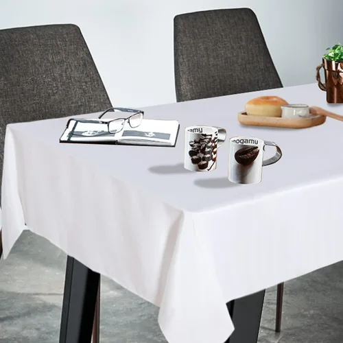 Miniatura 2 de Fitable Mantel rectangular de poliéster, lavable, resistente a las manchas y a las arrugas, para fiestas de bufé y campamento