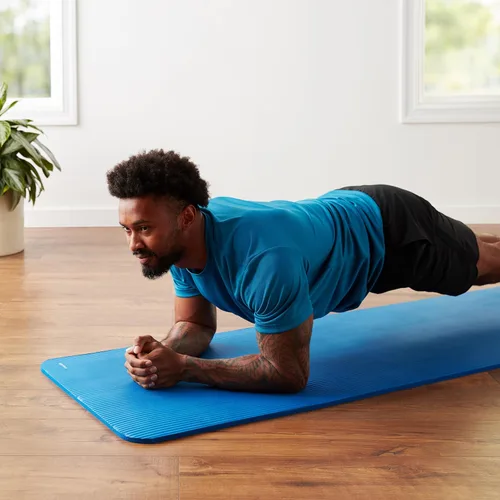 Miniatura 9 de Amazon Basics Extra Thick Exercise Yoga Mat with Carrying Strap Azul