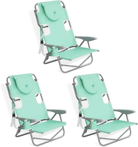 Miniatura 13 de Ostrich On-Your-Back - Silla de playa reclinable de 5 posiciones (paquete de 2)