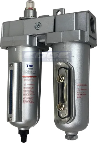 Grado industrial 3/4" NPT, filtro de coalescencia en línea y combinación de secador de aire desecante con cuencos de metal para equipo de pistola