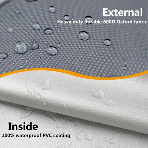 Miniatura 5 de Cubierta de estante impermeable, 600D resistente a prueba de polvo, fundas de estantería para exteriores para estantes de alambre con cremallera