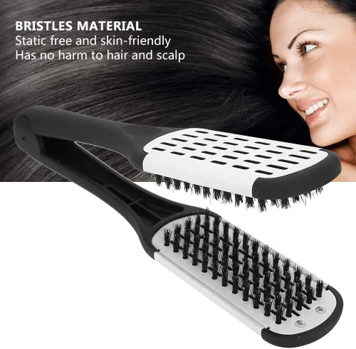 Miniatura 7 de Peine Alisador De Cabello Cepillo Doble Cara Para Planchar Palo Plastico El Pelo Alisador De Cabello Pinzas V Peine Plancha Profesional En Forma C