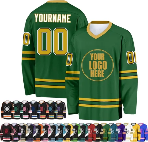 Miniatura 35 de Camiseta de hockey personalizada para hombres/mujeres/jóvenes/niños, nombre personalizado/número/logotipo de gran tamaño camiseta de entrenamiento
