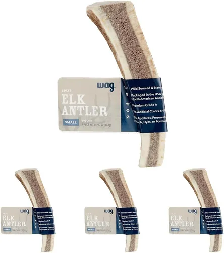 Miniatura 16 de Marca Amazon – Cuerno de alce dividido Wag con desprendimiento natural, de larga duración para masticadores agresivos, mediano
