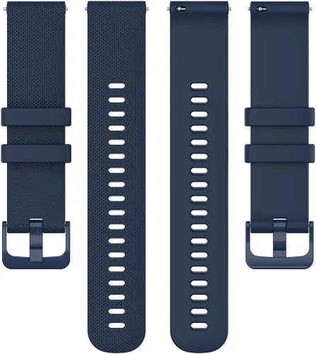 Miniatura 2 de 22mm Watch Band Compatible with Garmin vivoactive 4/Venu 2,Sport Strap Silicone Replacement Band for Polar Vantage M Azul oscuro