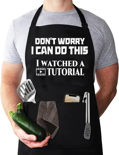 Delantales para hombres, delantales divertidos para hombres, delantales de chef, delantales divertidos de cocinero, delantales divertidos para