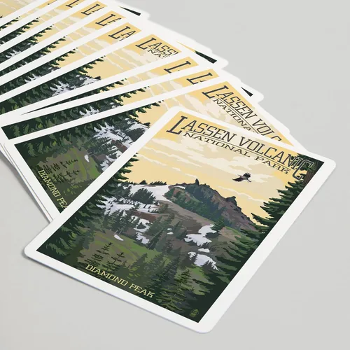 Miniatura 5 de Lantern Press Lassen Volcanic National Park, California, Diamond Peak (52 cartas de juego, baraja de cartas de tamaño póquer con comodinos)