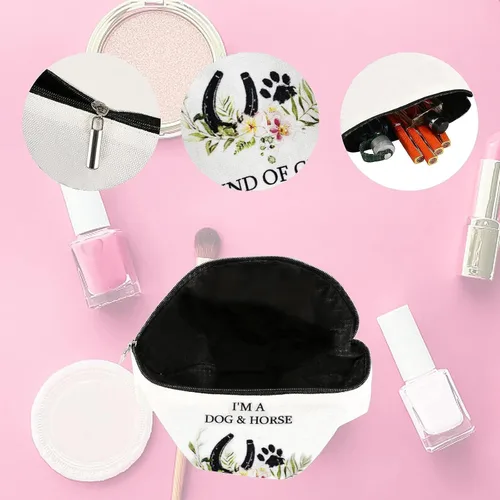 Miniatura 6 de I'm a Dog & Horse Kind of Girl - Bolsas de cosméticos, bolsas de maquillaje para mujeres, mamá de perro, regalos para amantes de los caballos
