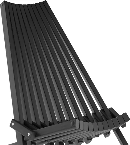 Miniatura 6 de Flash Furniture Delia Commercial - Silla plegable de madera para interiores y exteriores, salón de perfil bajo para patio, porche o jardín, versátil