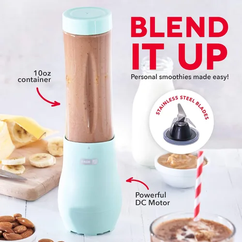 Miniatura 2 de Dash Mighty Mini Blender - Licuadora personal pequeña para batidos, batidos de proteínas y frutas congeladas con tapa de viaje, cuchillas de acero
