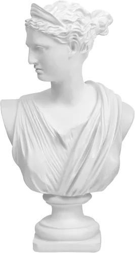 Norrclp Estatua griega de Diana de 12.5 pulgadas, escultura clásica de busto romano de mitología griega para decoración del hogar