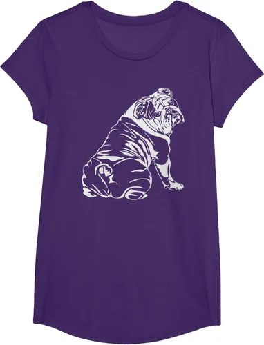 Miniatura 62 de Gracioso Bulldog Inglés playera perro Hund playera regalo, Azul (Heather blue)