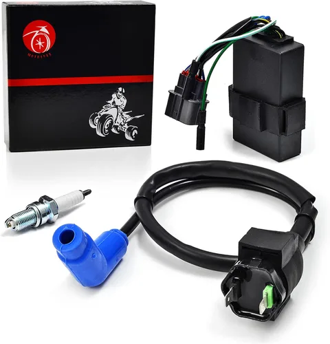 MOTO1988 Bobina de encendido y caja de encendido CDI bujía compatible con Honda 350 TRX Rancher 350 TRX350 FE/FM/TE/TM 2x4 4x4 2000-2005 OEM