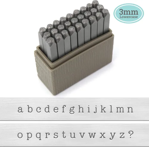Miniatura 18 de Juego básico de sellos de metal Bridgette de ImpressArt, letras minúsculas y mayúsculas