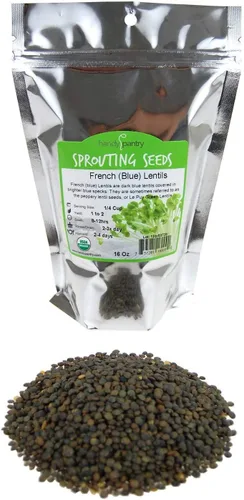 Miniatura 13 de Semilla de germinación de lentejas verdes secas orgánicas: 2.5 lb - Lentejas secas para plantar semillas de jardín, sopa, cocinar o ensalada