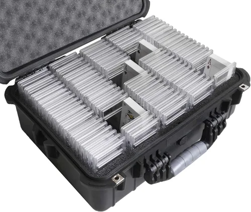 Case Club 108-196 - Estuche de transporte para tarjetas graduadas, almacenamiento impermeable ranurado para PSA/BGS/FGS y más losas graduadas, caja