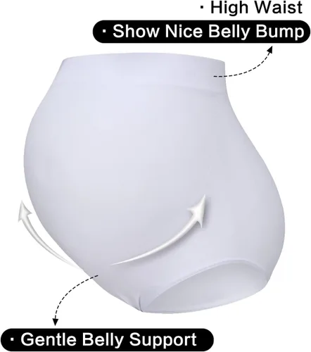 Miniatura 2 de Fajas de maternidad sin costuras, bragas con soporte para el vientre para vestidos y pantalones, ropa interior de embarazo de cintura alta, S-XXXL