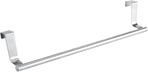 Gavigain Toallero curvado de acero sobre la puerta, colgador para armario o armario, toallero para gabinete para cocina, baño, sostiene toallas de