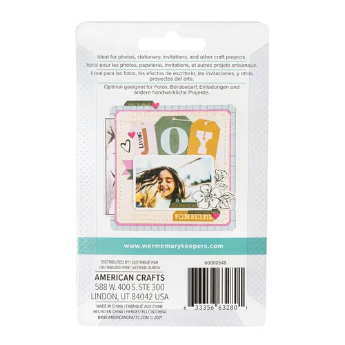 Miniatura 3 de We R Memory Keepers Perforadora de esquina diagonal de 3 vías, blanco, perforadores de papel para manualidades, páginas de álbumes de recortes