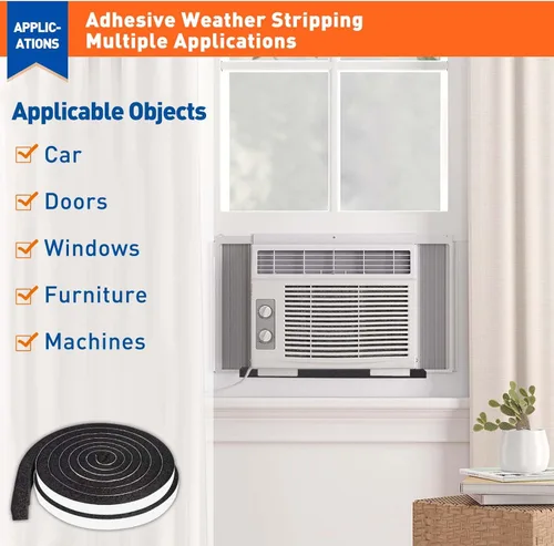 Miniatura 6 de MAGZO - Cinta de sello aislante para aire acondicionado de ventana, de celda abierta