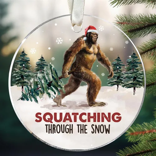 KATLADIZ Adorno de Bigfoot - Adornos de Sasquatch - Regalos divertidos de Bigfoot, regalos de Sasquatch para mujeres y hombres - Adornos de pie