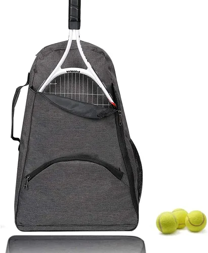 Mochila de tenis - Bolsas de tenis para mujeres y hombres para sostener 1 o 2 raquetas/raquetas de tenis, bolsa deportiva multifuncional