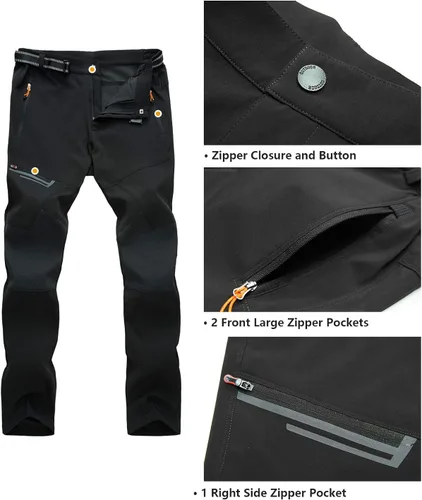 Miniatura 4 de CARWORNIC Pantalones de senderismo ligeros para hombre, de secado rápido, impermeables, para escalar, con bolsillos con cremallera