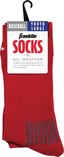 Miniatura 6 de Franklin Sports Calcetines de béisbol y sóftbol juveniles, calcetines de béisbol y sóftbol para niños, calcetines deportivos altos para niños y niñas