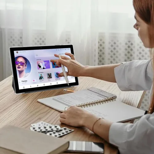 Miniatura 4 de Tableta Android, tabletas de 10 pulgadas con funda, 6 GB de RAM+64 GB de ROM/1 TB Tableta expandible, procesador de cuatro núcleos de 1.8 GHz