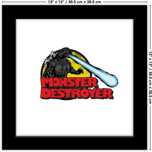Miniatura 6 de Trends International Gallery Pops Godzilla - Póster de pared de destructor de monstruos, 12.00 x 12.00 pulgadas, versión de marco negro