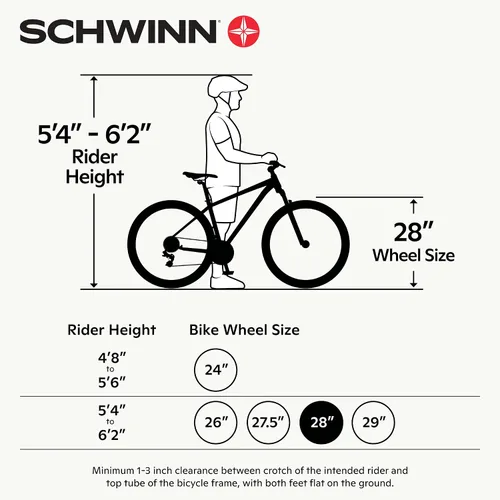 Miniatura 7 de Schwinn GTX Comfort - Bicicleta híbrida para adultos, para hombres y mujeres, bicicleta deportiva doble, ruedas de 700c, marco de aluminio ligero