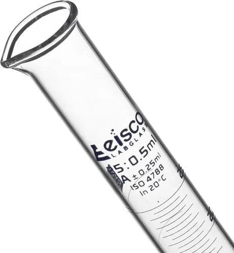 Miniatura 3 de Cilindro graduado, 0.8 fl oz - Tolerancia Clase A ±0.0.8 fl oz - Base hexagonal - Graduaciones azules - Vidrio de borosilicato 3.3 - Eisco Labs
