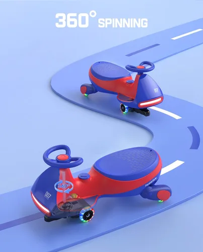 Miniatura 8 de FanttikRide N7 Pro - Coche eléctrico Wiggle con pedal, batería recargable, CyberWiggle, auto oscilante 2 en 1, 2 velocidades máximas de 4 mph, Azul