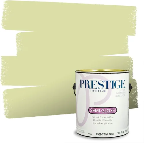 Miniatura 122 de PRESTIGE Pinturas Pintura interior e imprimación en uno, 1 galón, cáscara de huevo, aventura