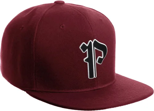 Miniatura 588 de Daxton Gorra clásica con visera de billete plano con letras del alfabeto inglés antiguo de la A a la Z