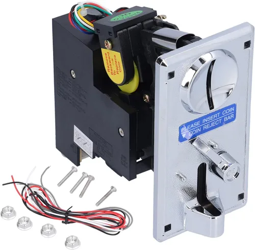 Miniatura 7 de Zyyini Aceptor, aceptador de máquina expendedora de juegos, selector de múltiples aceptadores de CPU programable para juego (gris plateado)