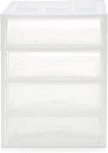 Miniatura 9 de Gracious Living Organizador de escritorio y encimera de 4 cajones con tapa de organización para almacenamiento de manualidades, suministros