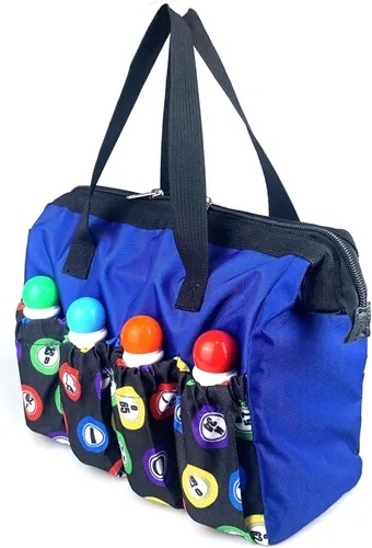 Miniatura 10 de Bolsa de Bingo Daubers con 8 bolsillos de gran capacidad, bolsa de transporte de viaje con cremallera, bolsa de maquillaje, regalo para amantes