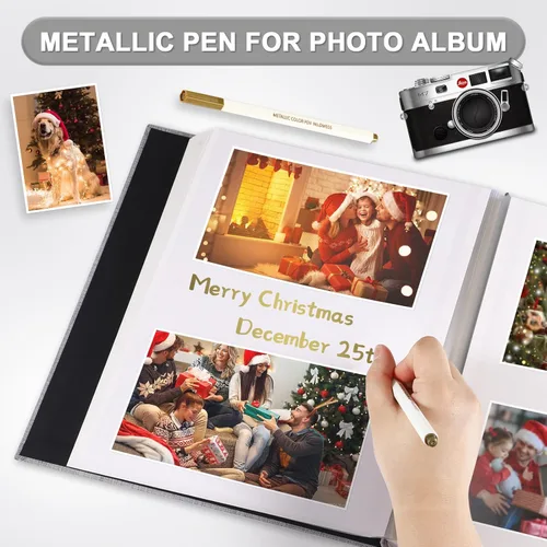 Miniatura 5 de Álbum de Fotos con Páginas Autoadhesivas, Álbum de Recortes, Álbumes de Fotos Magnéticos con Páginas Adhesivas para Fotos de 4 x 6, 5 x 7, 8 x 10