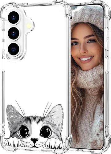 Miniatura 35 de Hungo Funda compatible con Samsung Galaxy S23 con diseño floral y bonito diseño transparente, femenino para mujeres y niñas, con hermoso clavel