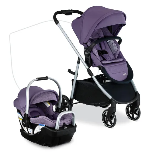 Miniatura 12 de Britax - Sistema de viaje para bebé Willow Grove SC, combinación de silla de auto y cochecito infantil con base Alpine, tecnología ClickTight