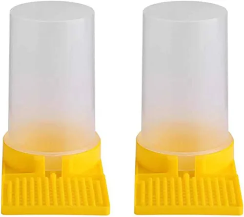 Paquete de 2 alimentadores de abejas, dispensador de agua de apicultura, equipo de apicultura, colmena de miel, alimentador de entrada, herramientas