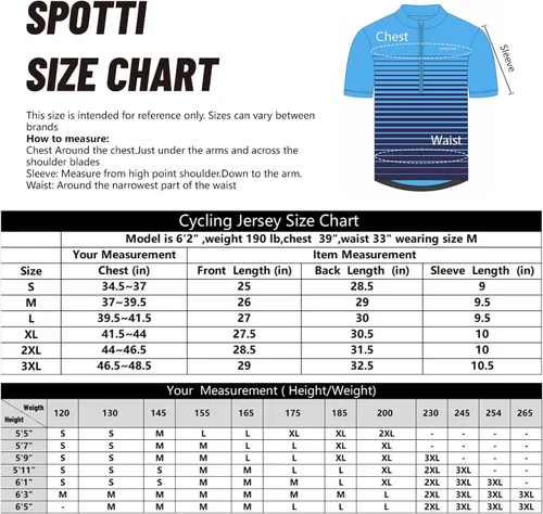 Miniatura 6 de Spotti Playera de manga corta para ciclismo de hombre con 3 bolsillos traseros, transpirable, secado rápido