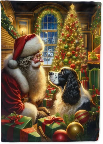 Miniatura 43 de Caroline's Treasures DAC4159CHF - Bandera de casa de Husky siberiano y Papá Noel para porche, grande, para colgar en la pared, poliéster