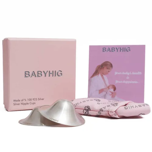 Las Tazas de Lactancia Plateadas Originales – Escudos de Pezón Plateados para Lactancia Materna - Protectores de Pezón para la Lactancia - Escudos