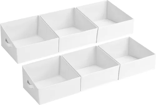 Miniatura 45 de DIMJ Contenedores de almacenamiento trapezoidales para ropa, 4 paquetes organizadores de armario y cestas de almacenamiento, cestas plegables