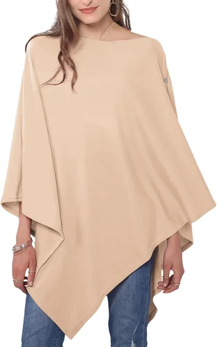 Miniatura 14 de MissShorthair Versatile Women's Shawl Wrap – Soft Knitted Poncho Cape Scarf for Fall Winter